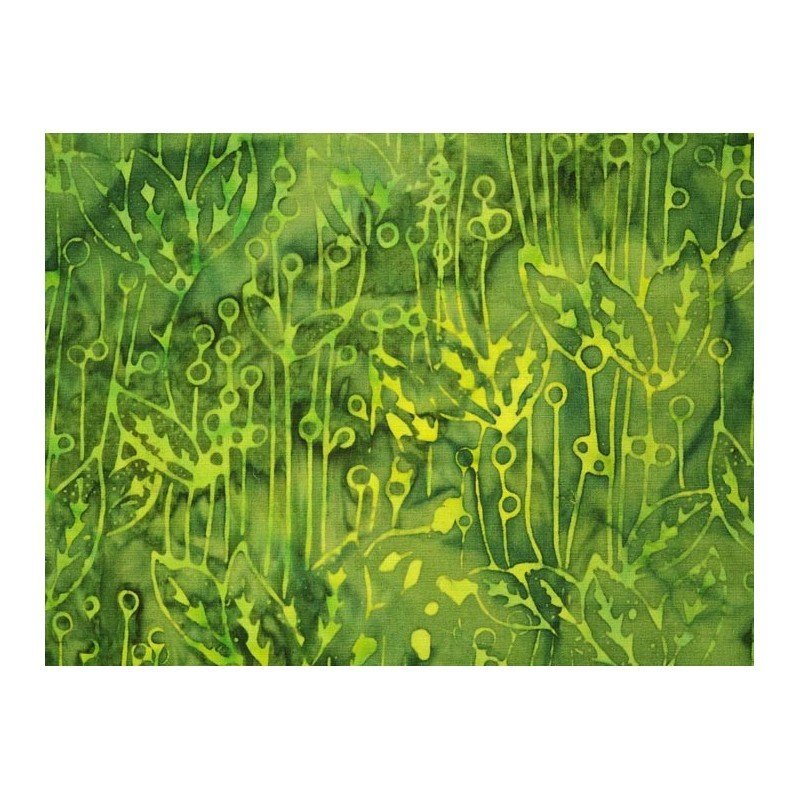 Tela batik por metros verde