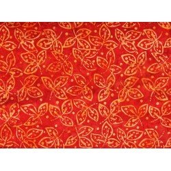 Tela batik por metros fondo rojo