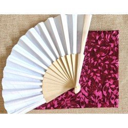 Abanico con tela batik rosa-lila RL7