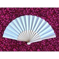 Abanico con tela batik rosa-lila RL7